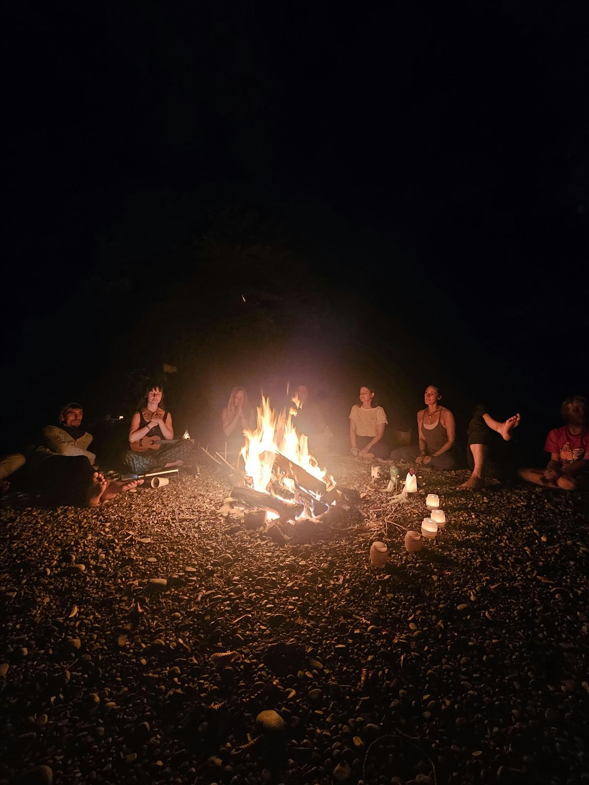 Feuerkreis der Begegnung zum Vollmond