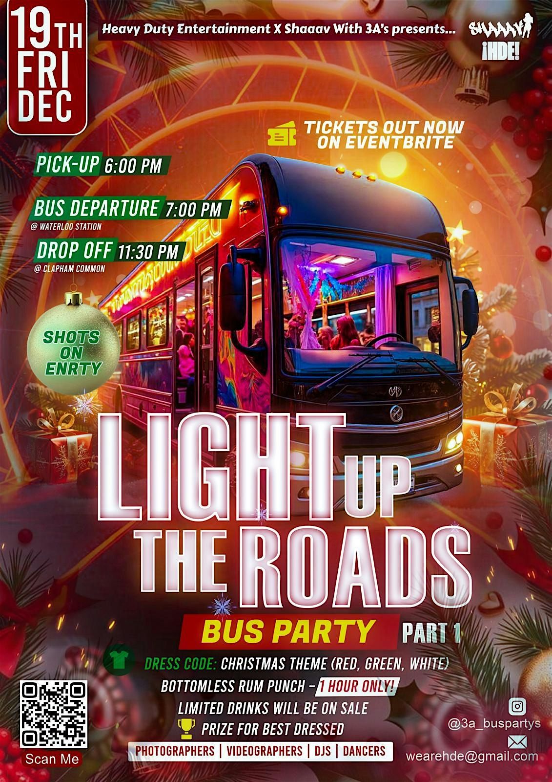 LIGHT UP THE ROADS: The Christmas Bus Party