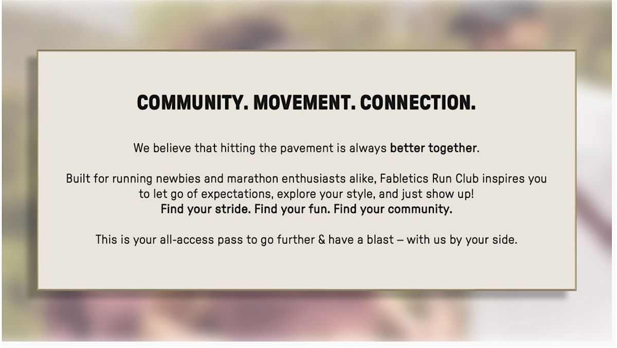 Fabletics Run Club