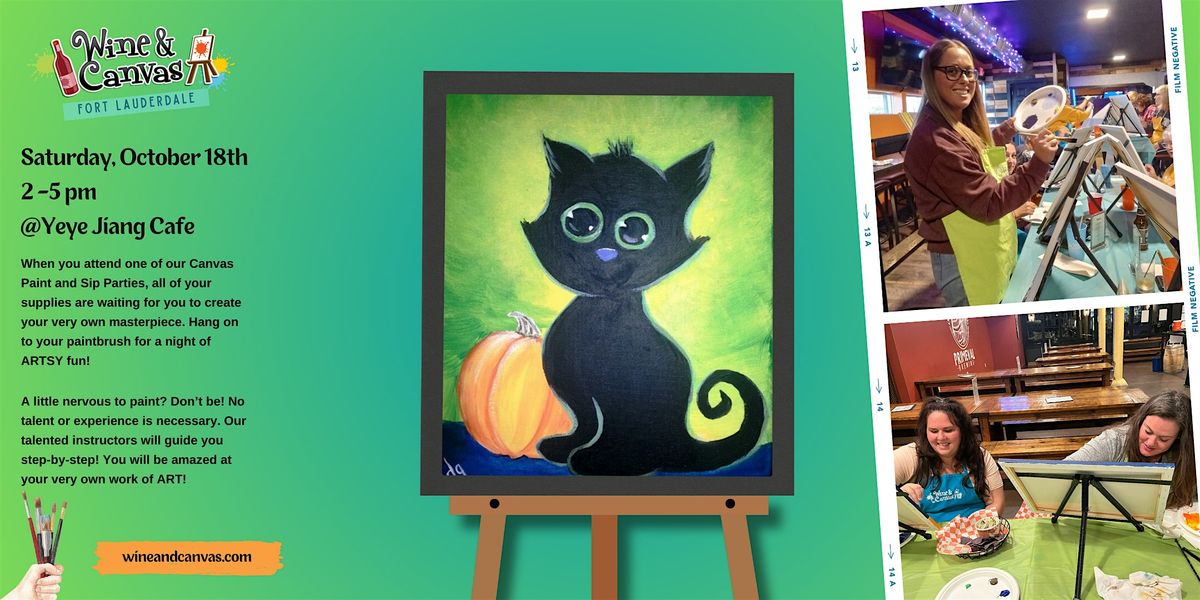 Pompano Beach Paint and Sip \u2013 Spooky Cat