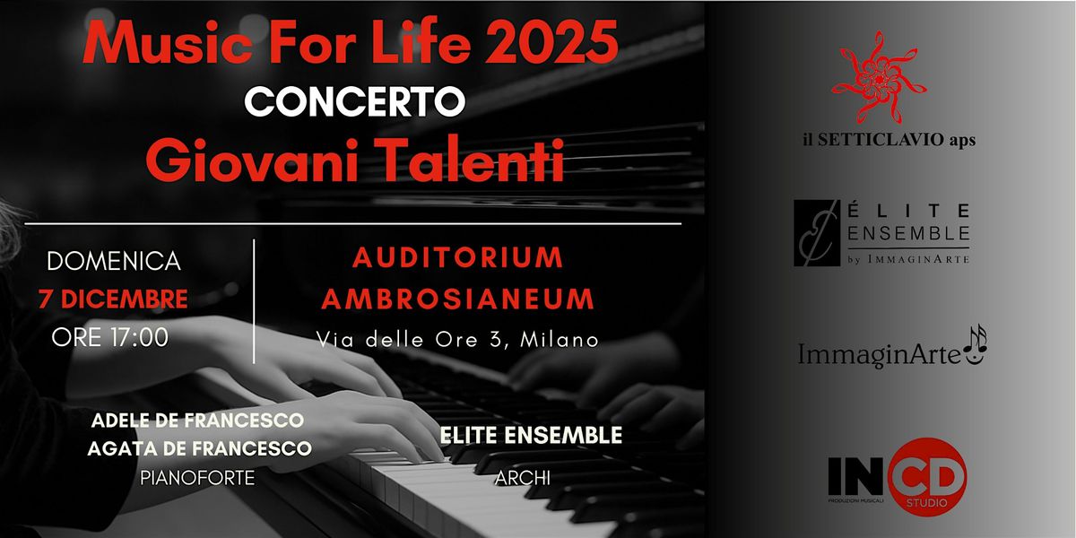 MUSIC FOR LIFE 2025 CONCERTO GIOVANI TALENTI