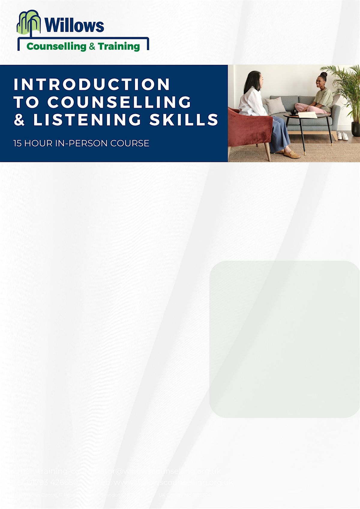 Introduction to Counselling and Listening Skills
