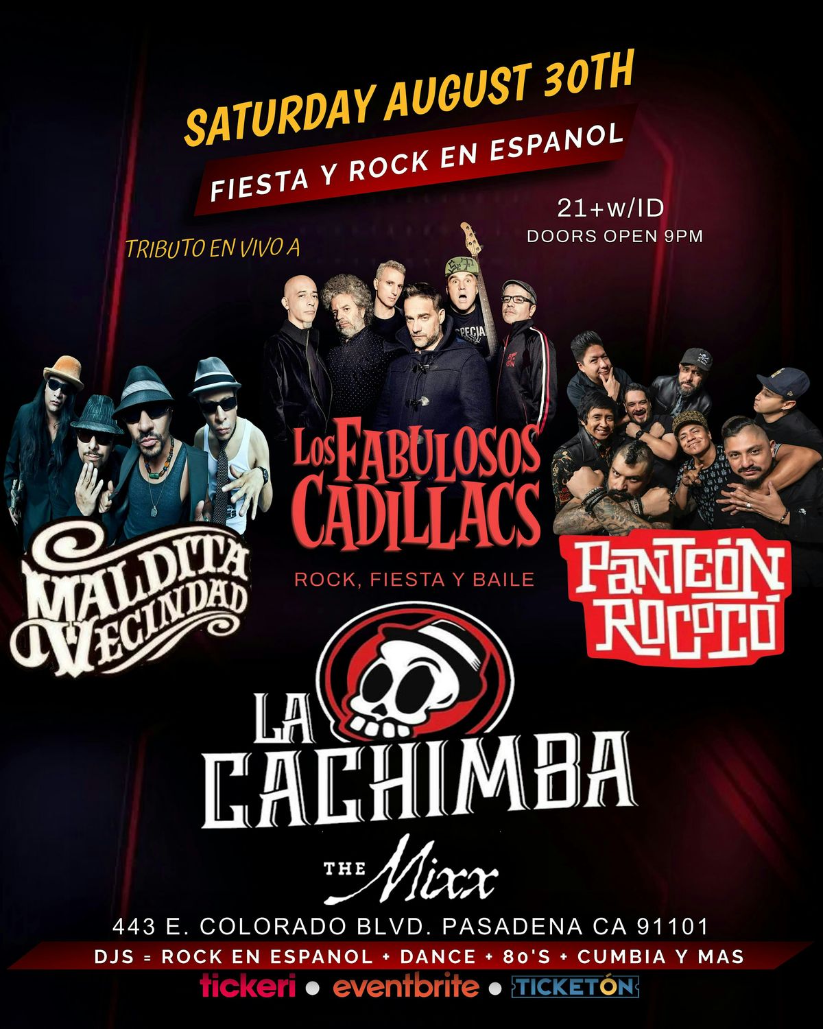 PANTEON ROCOCO\\ FABULOSOS CADILLACS\\ MALDITA VECINDAD.. Live Tribute Night!