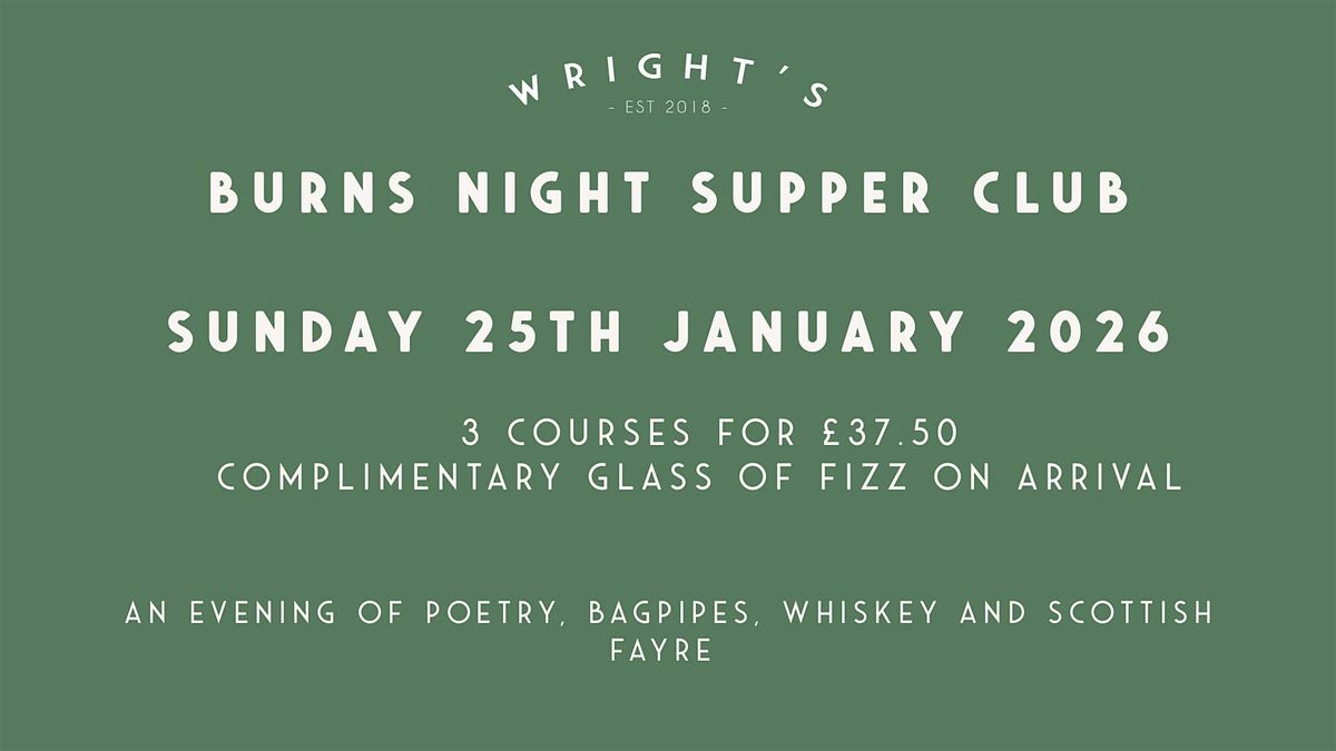 Burns Night Supper Club, Norwich - 2025