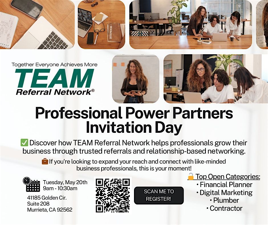 Professional Power Partners Invitation Day | 41185 Golden Gate Cir ...