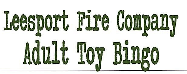 Leesport Fire Co Adult Toy Bingo