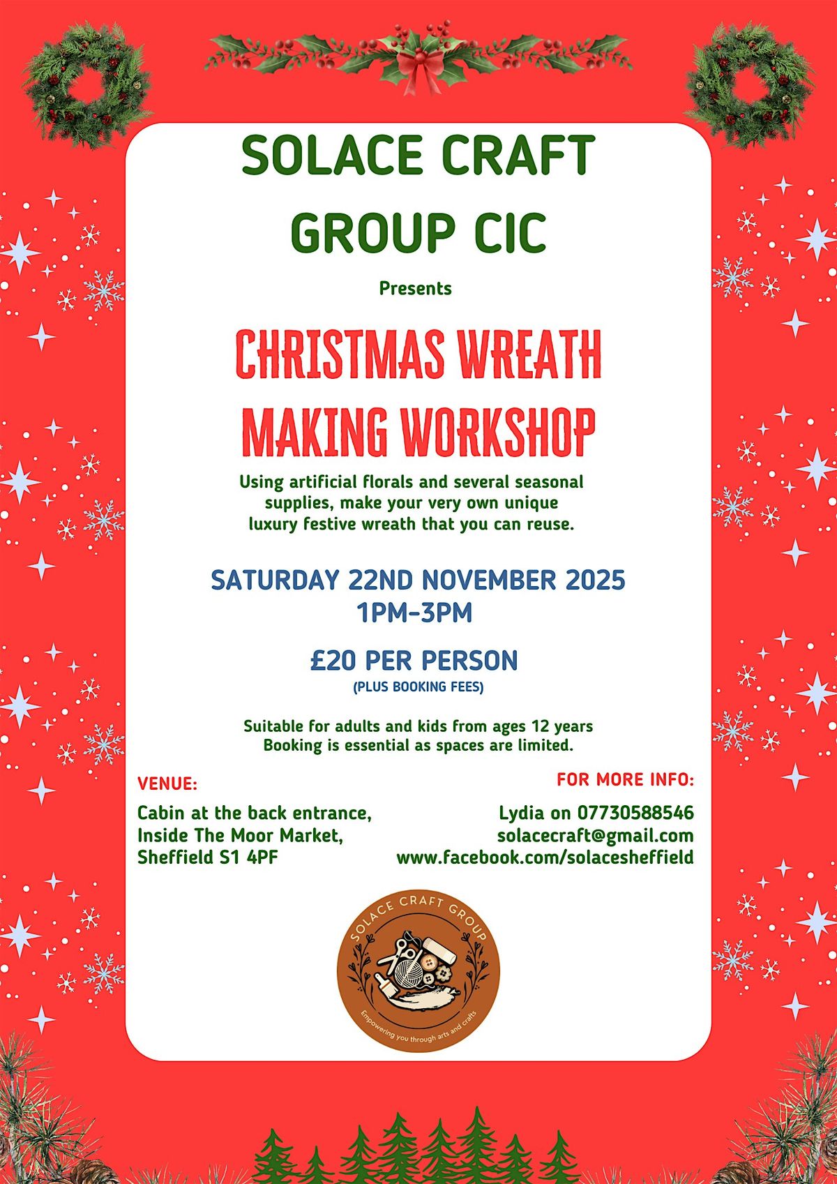 CHRISTMAS WREATH MAKING WORKSHOP