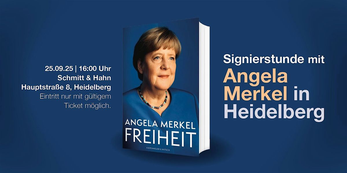 Signierstunde mit Angela Merkel bei Schmitt & Hahn in Heidelberg