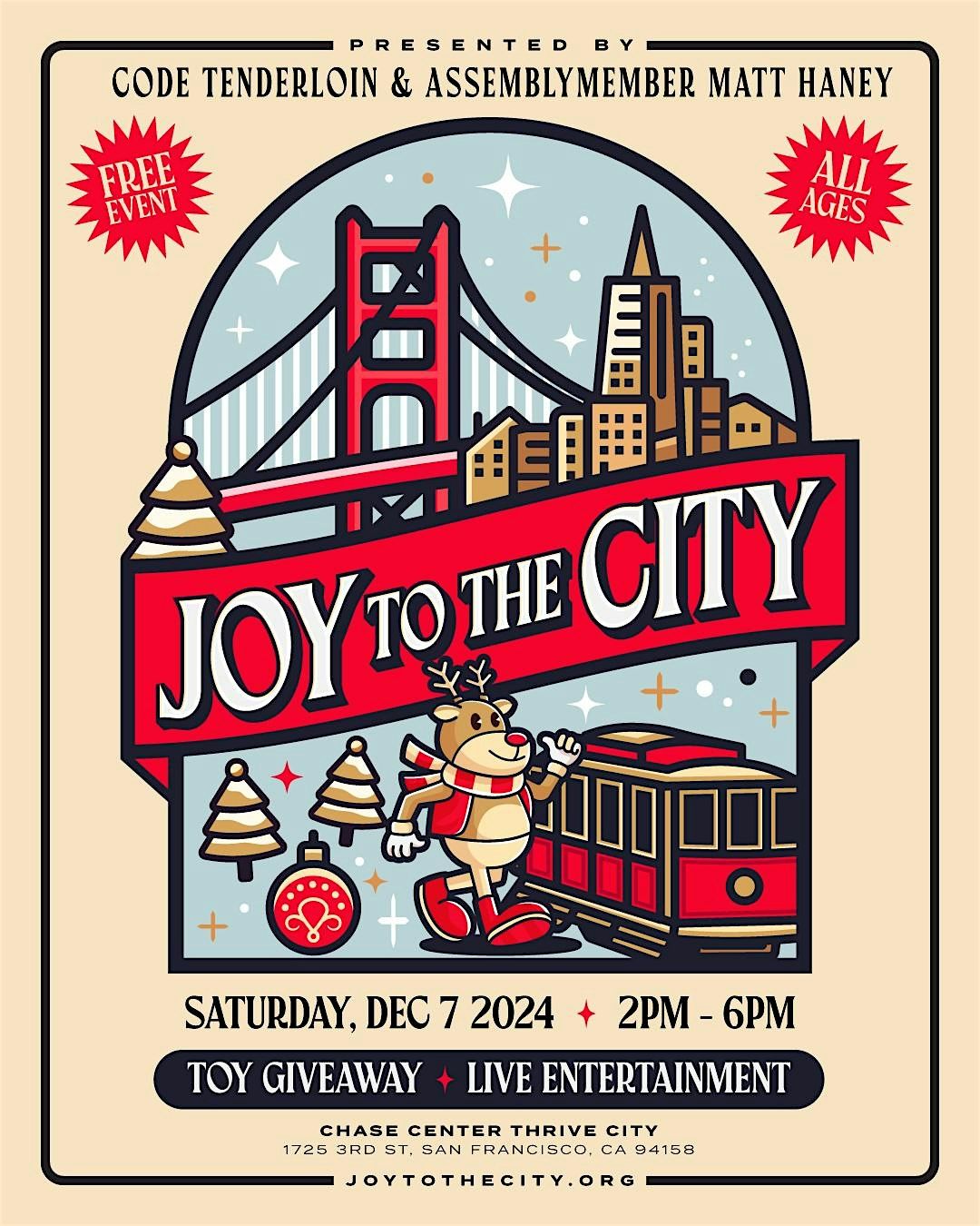 Joy to The City  Presented by Code Tenderloin and Assemblymember Matt Haney