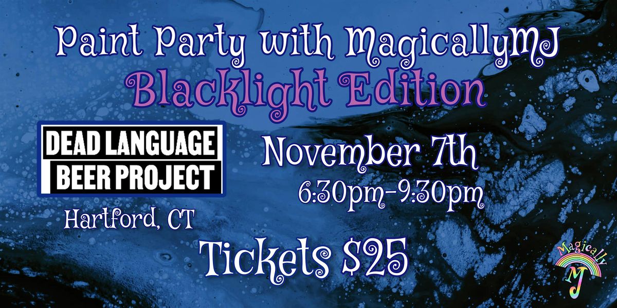 Blacklight Paint Party At Dead Language Beer Project!