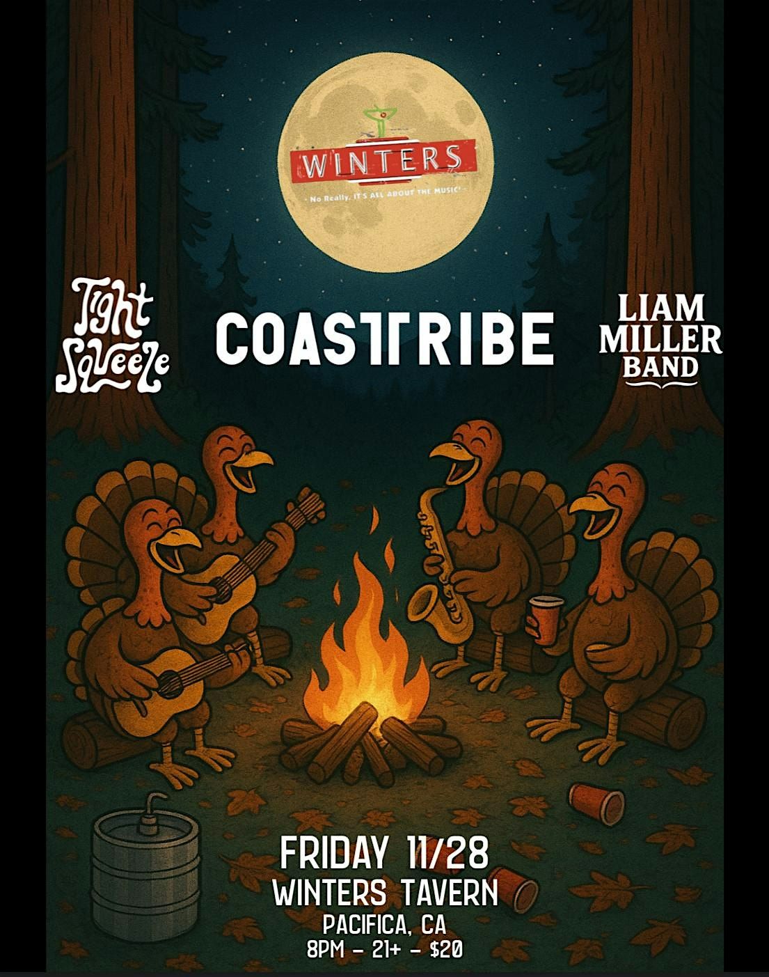 Black Friday Bash w\/ Coast Tribe, Tight Squeeze, & Liam Miller Band