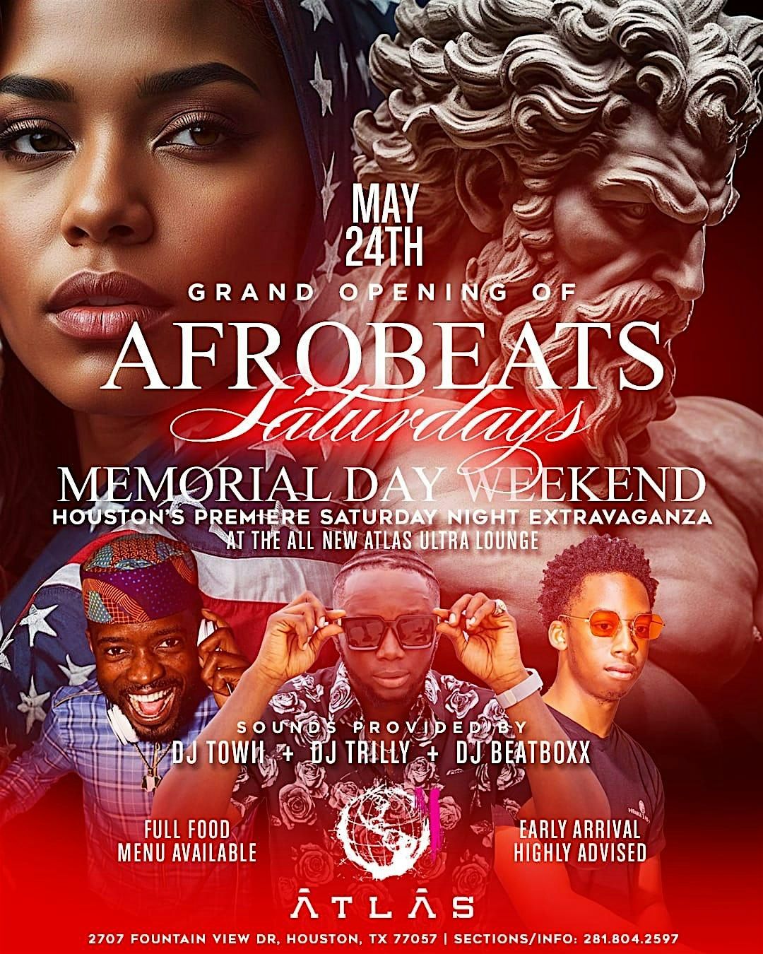 AFROBEATS SATURDAYS -  Houston's Premiere Saturday Night Extravaganza