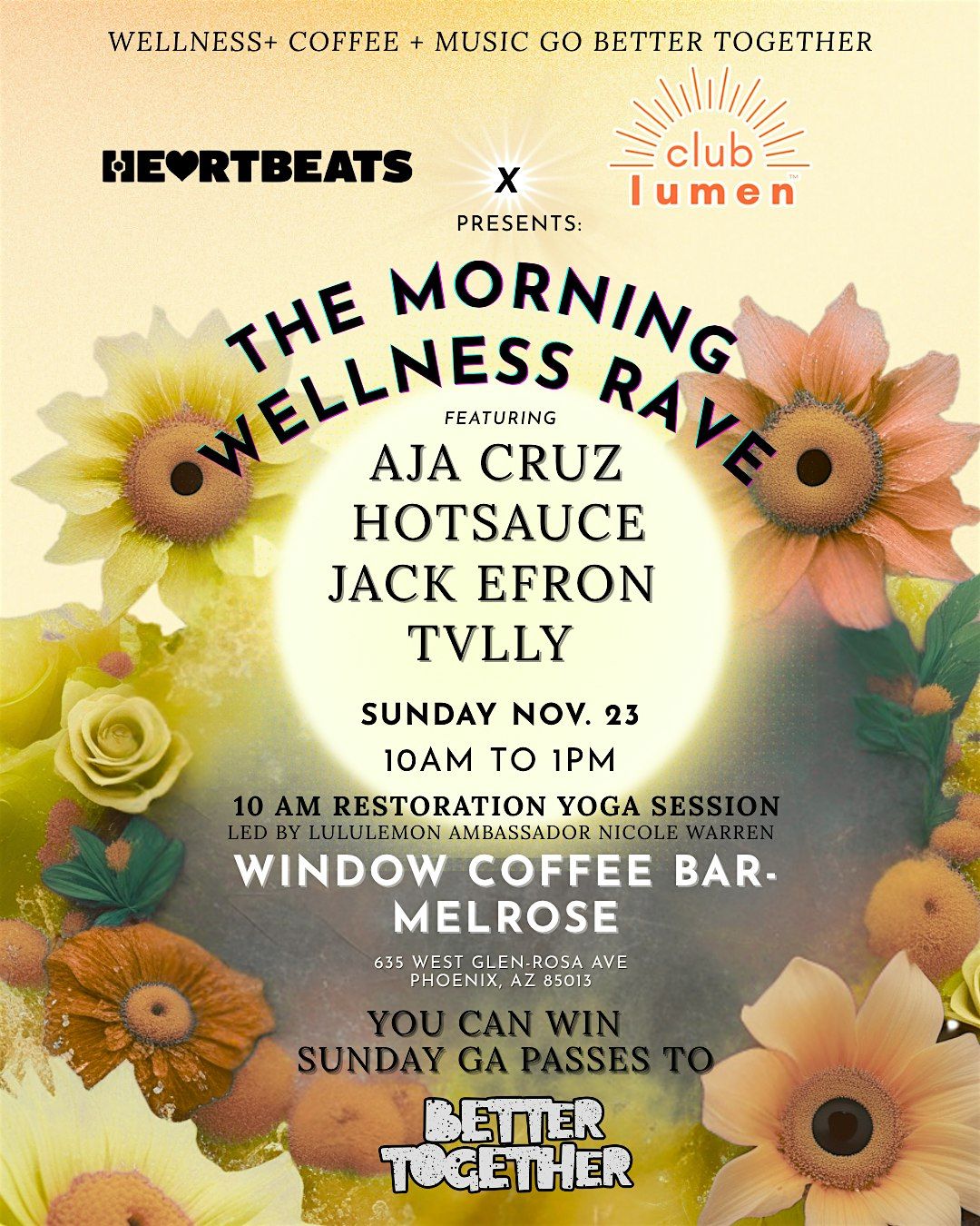 Club Lumen Presents: The Morning Wellness Rave x Heartbeats by RB