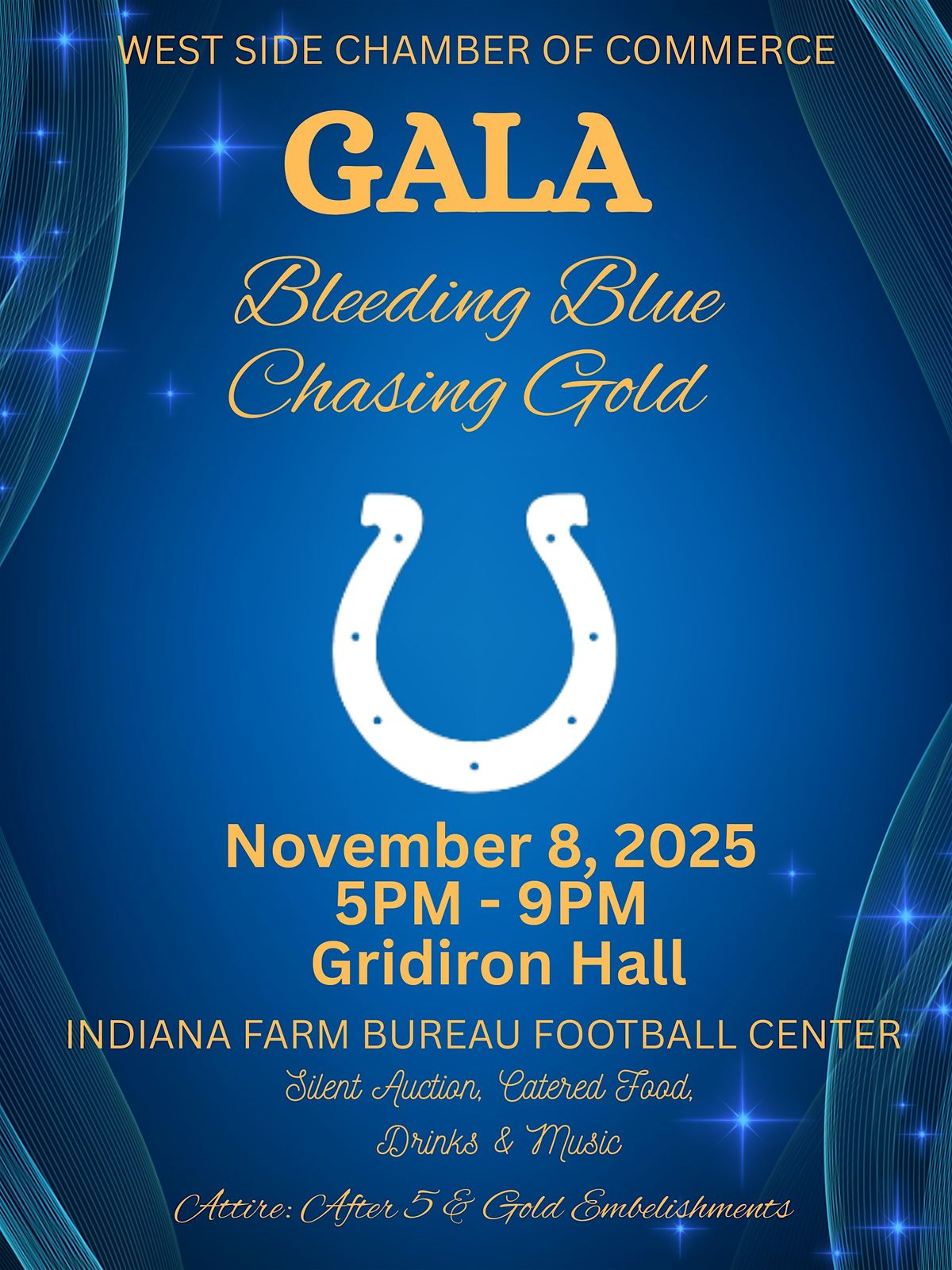 West Side Chamber 2025 Gala \u2013 Bleeding Blue Chasing Gold