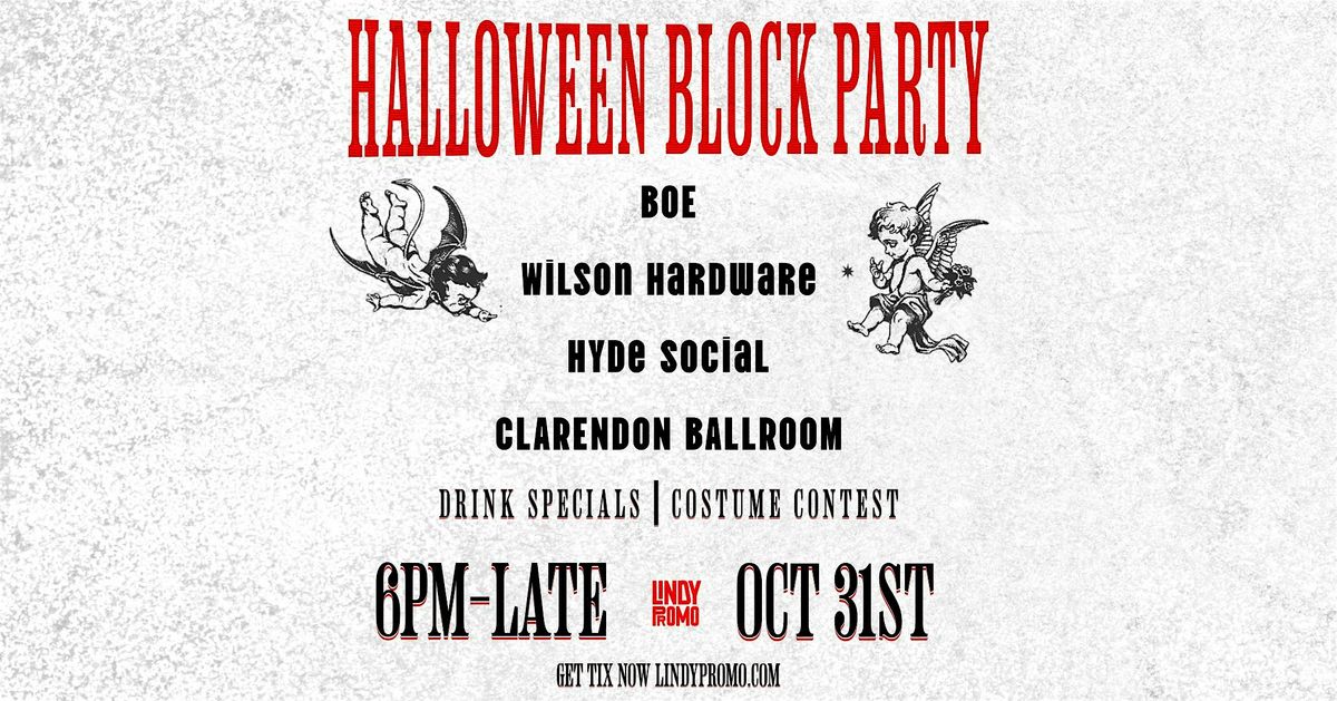 CLARENDON BLOCK HALLOWEEN PARTY 10\/31
