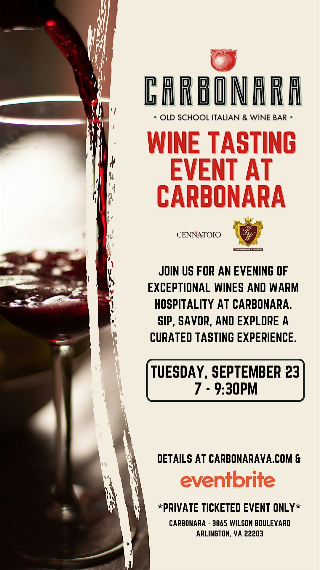 Wine Tasting Experience at Carbonara