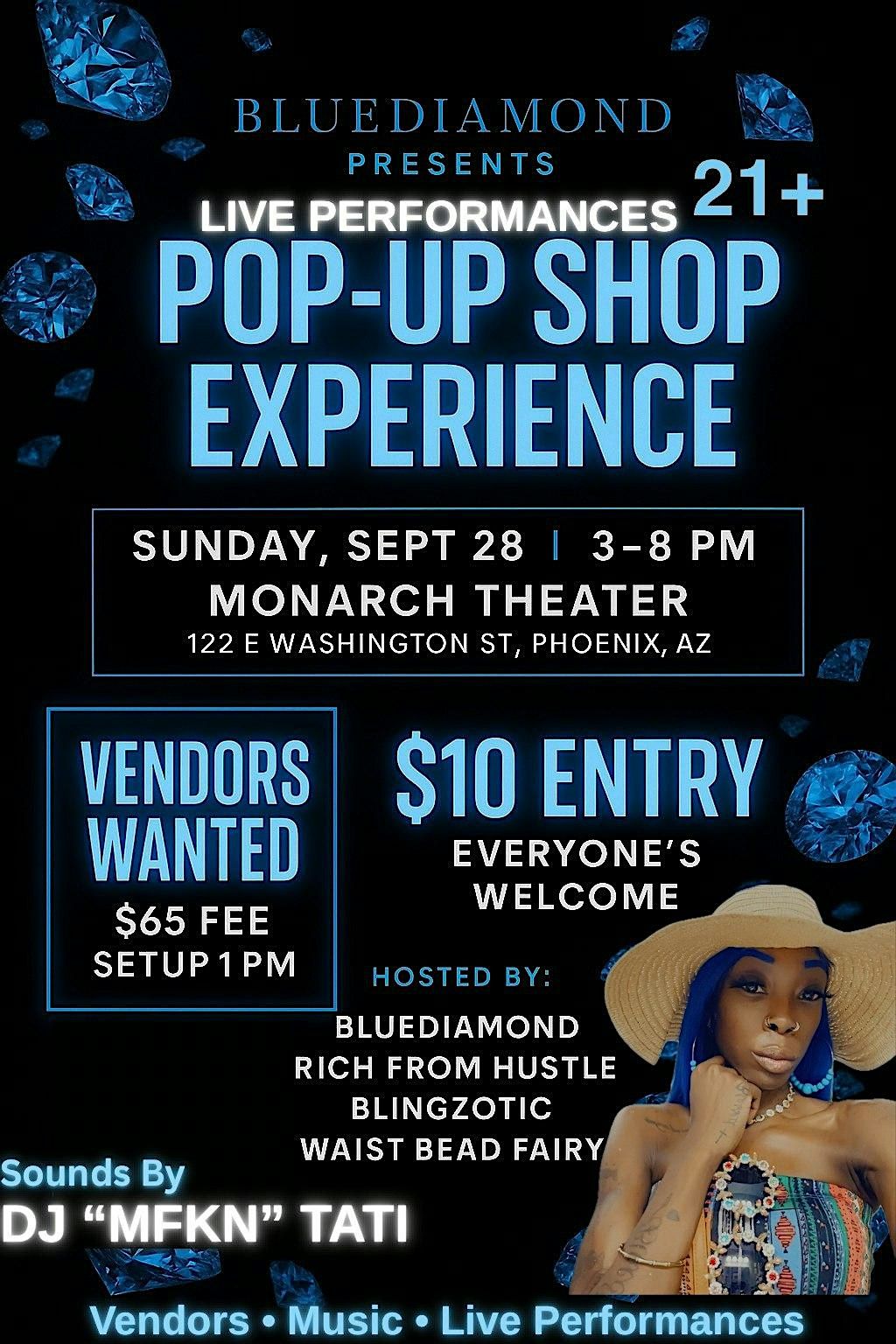 BlueDiamond x Rich From Hu$tle Pop-Up Shop & Showcase