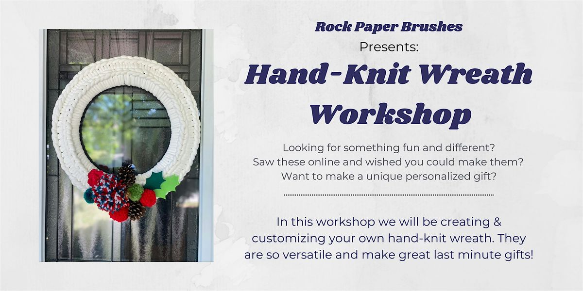 Holiday Hand-Knit Wreath