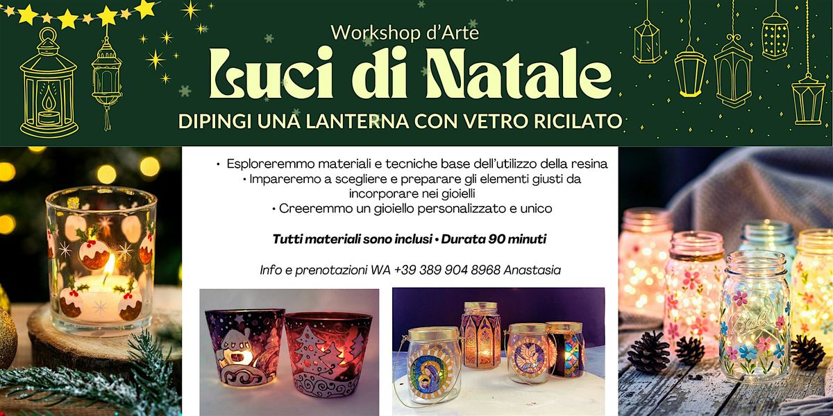 Luci di Natale: Pittura su vetro riciclato