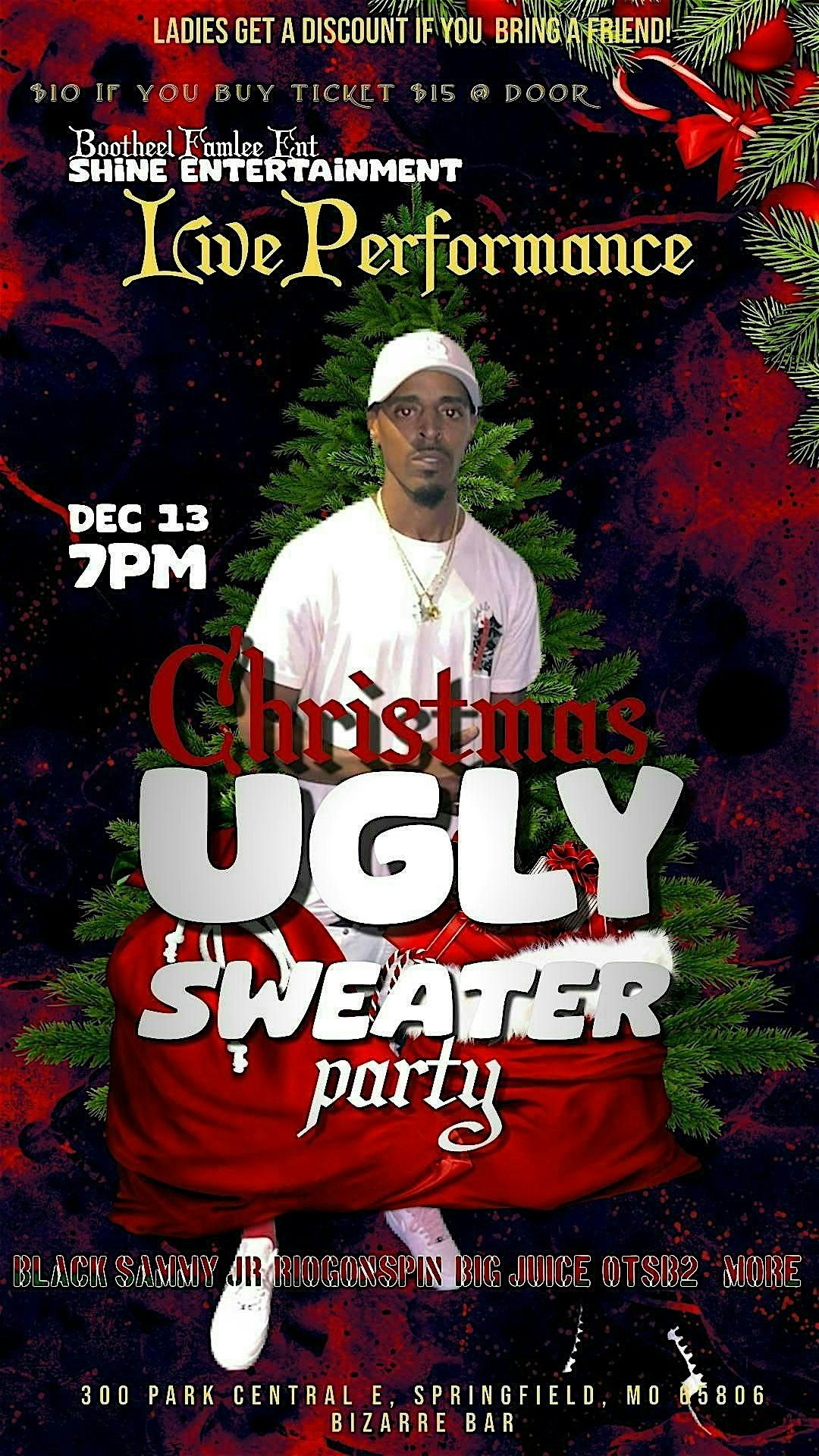 The Ugly Christmas Sweater live performance by Black Sammy Jr & more