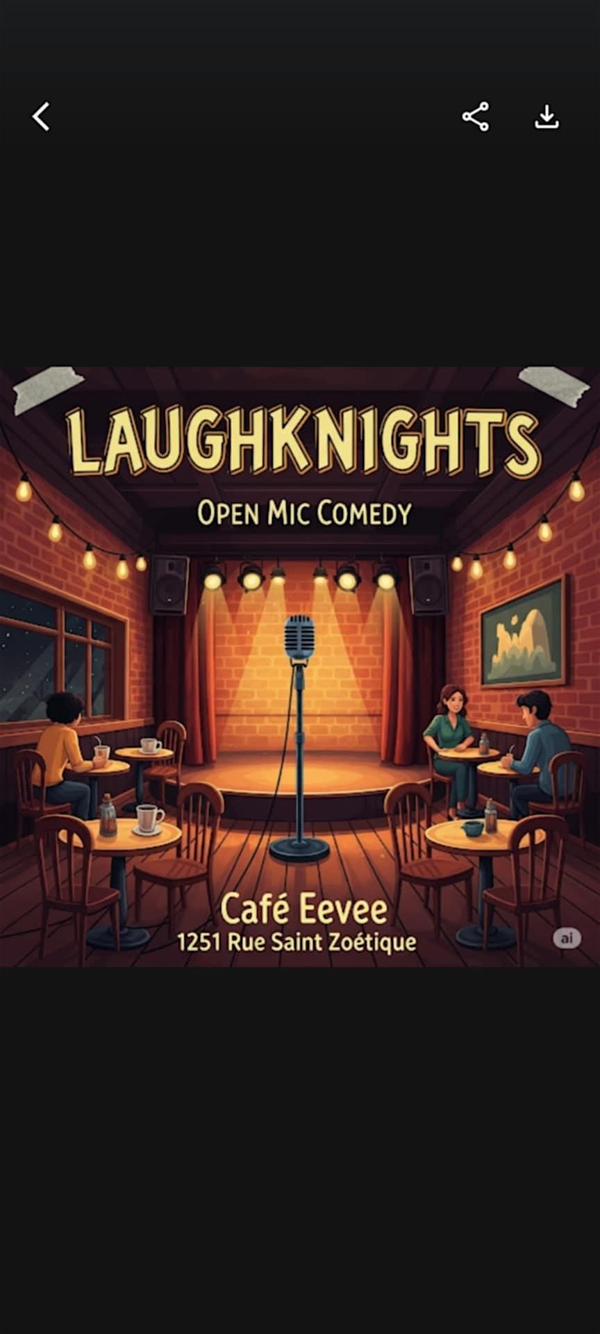 laugh knights open mic comedy show