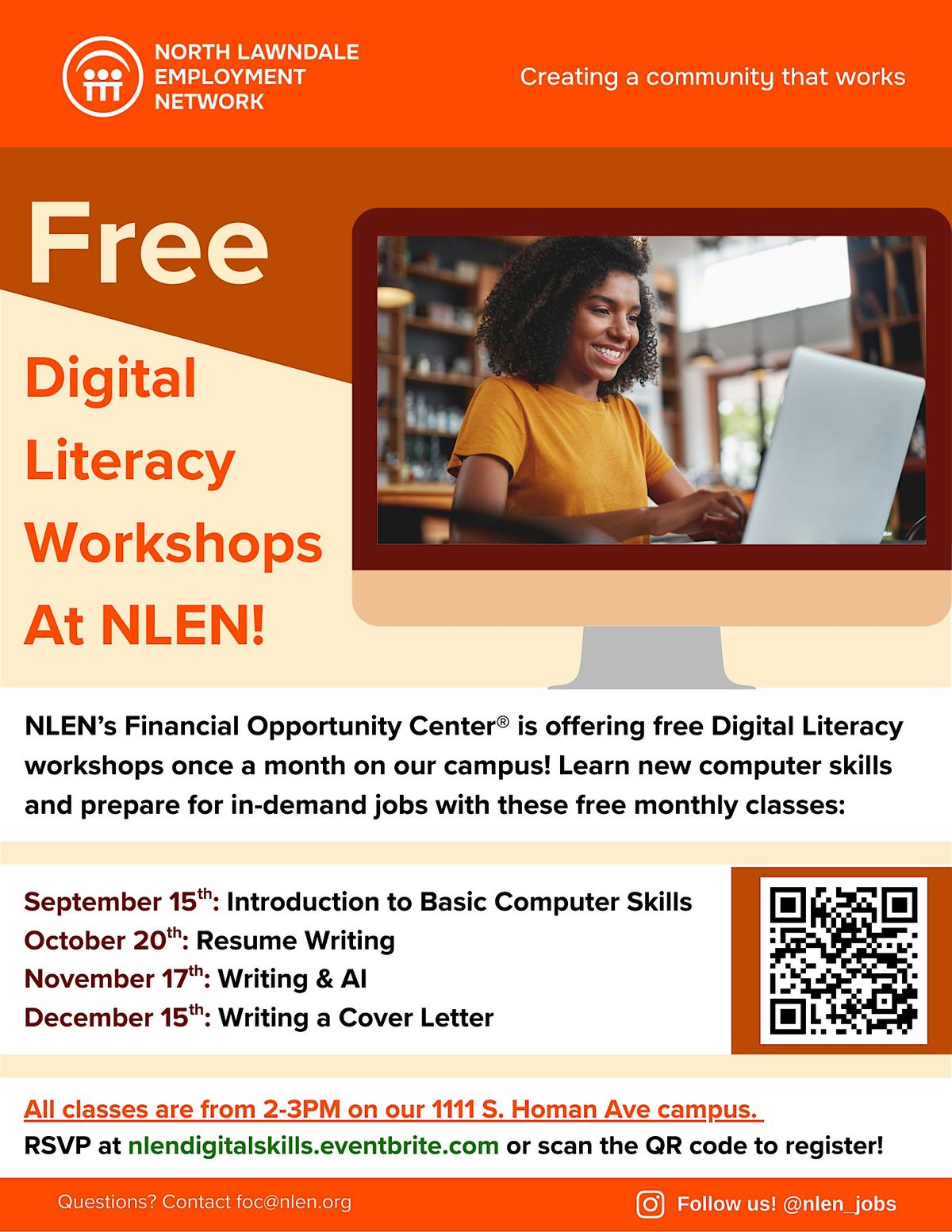 Free Digital Literacy Workshops at NLEN!