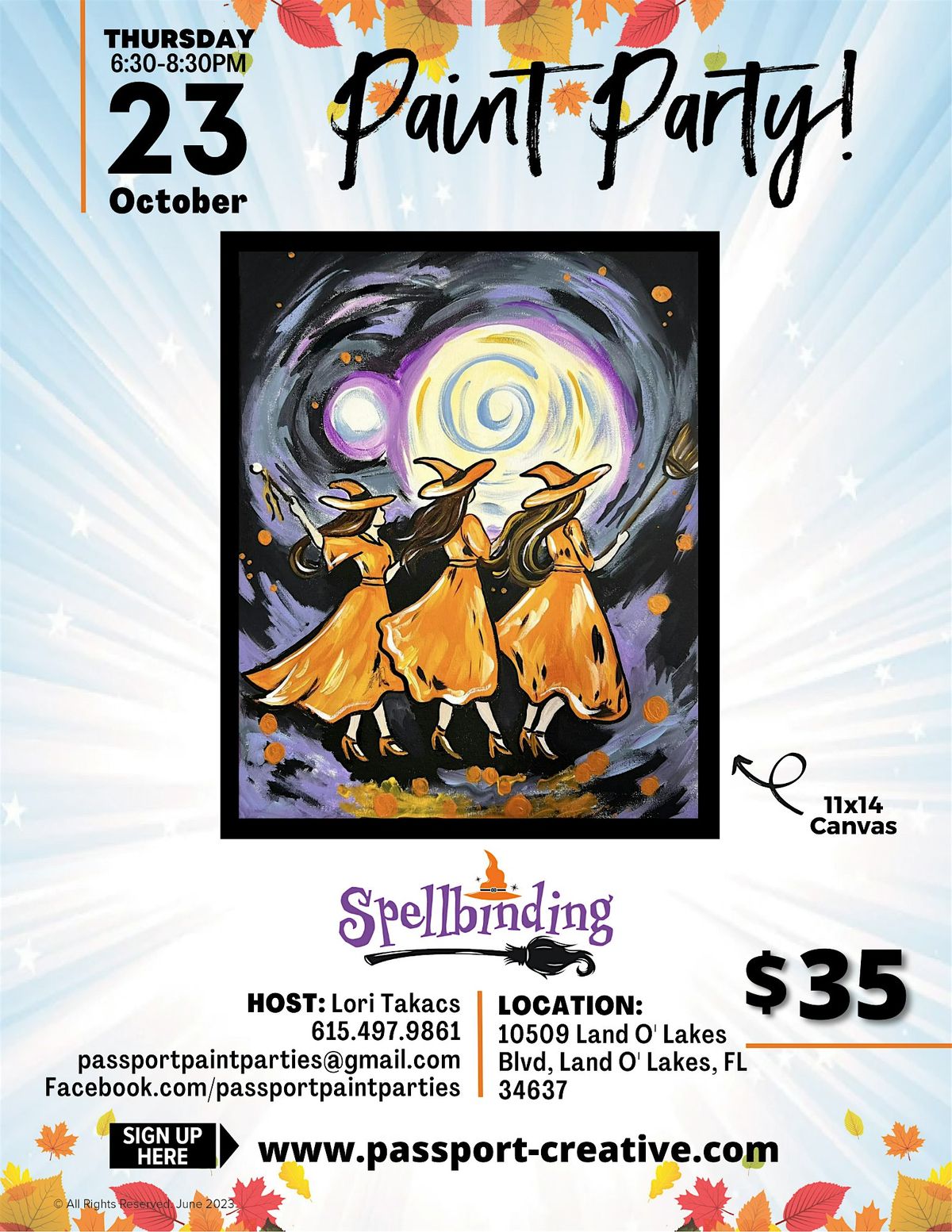 10.23.25 Spellbinding Paint and Sip at That Place Down the Street