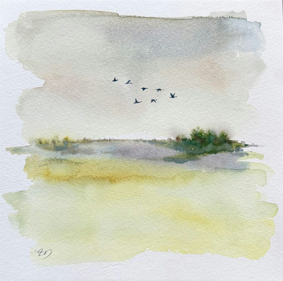 Mini Abstract Landscape | Beginner Watercolor Class