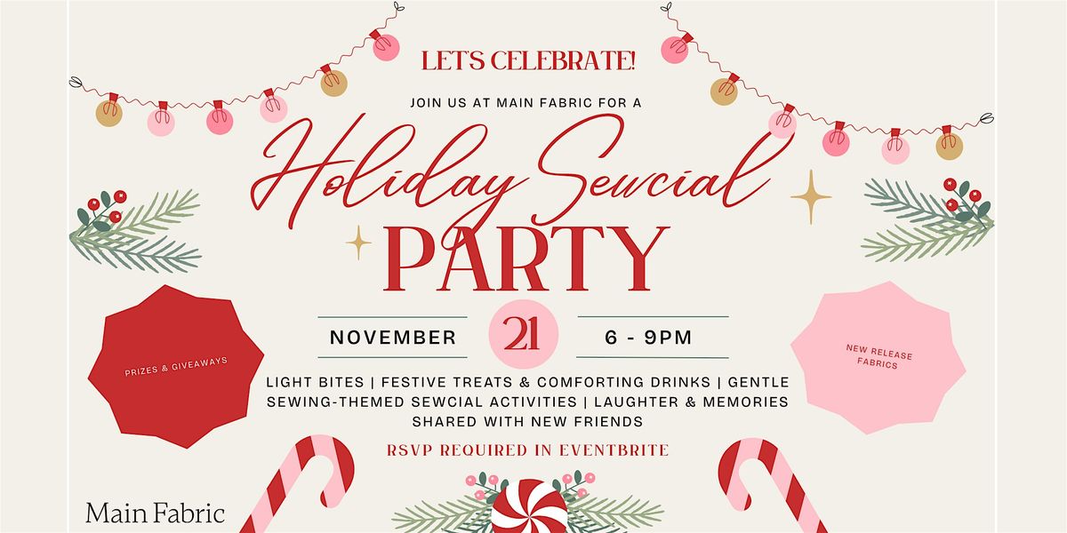 Holiday Sewcial + Customer Appreciation Party