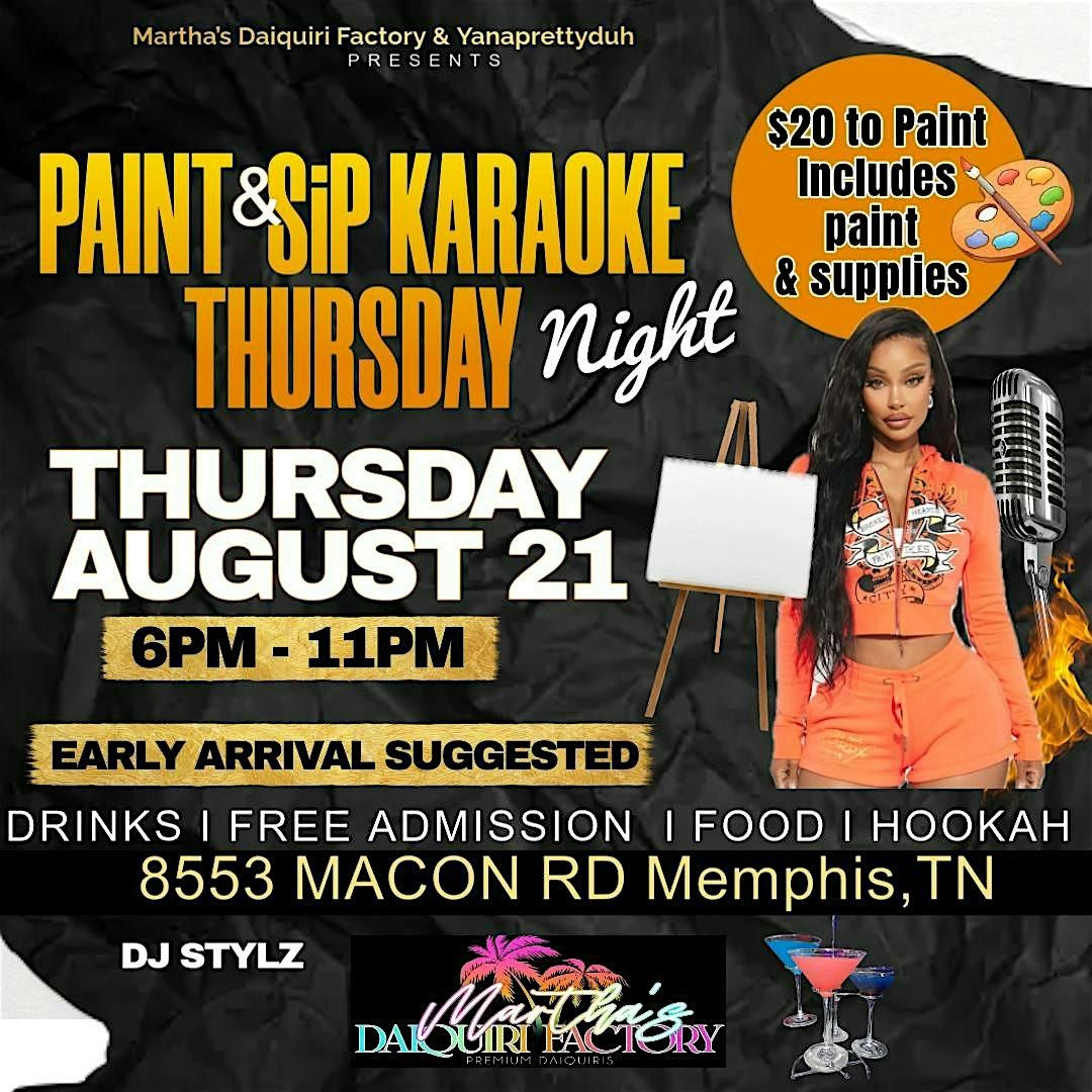 Paint & Sip Karaoke Thursday