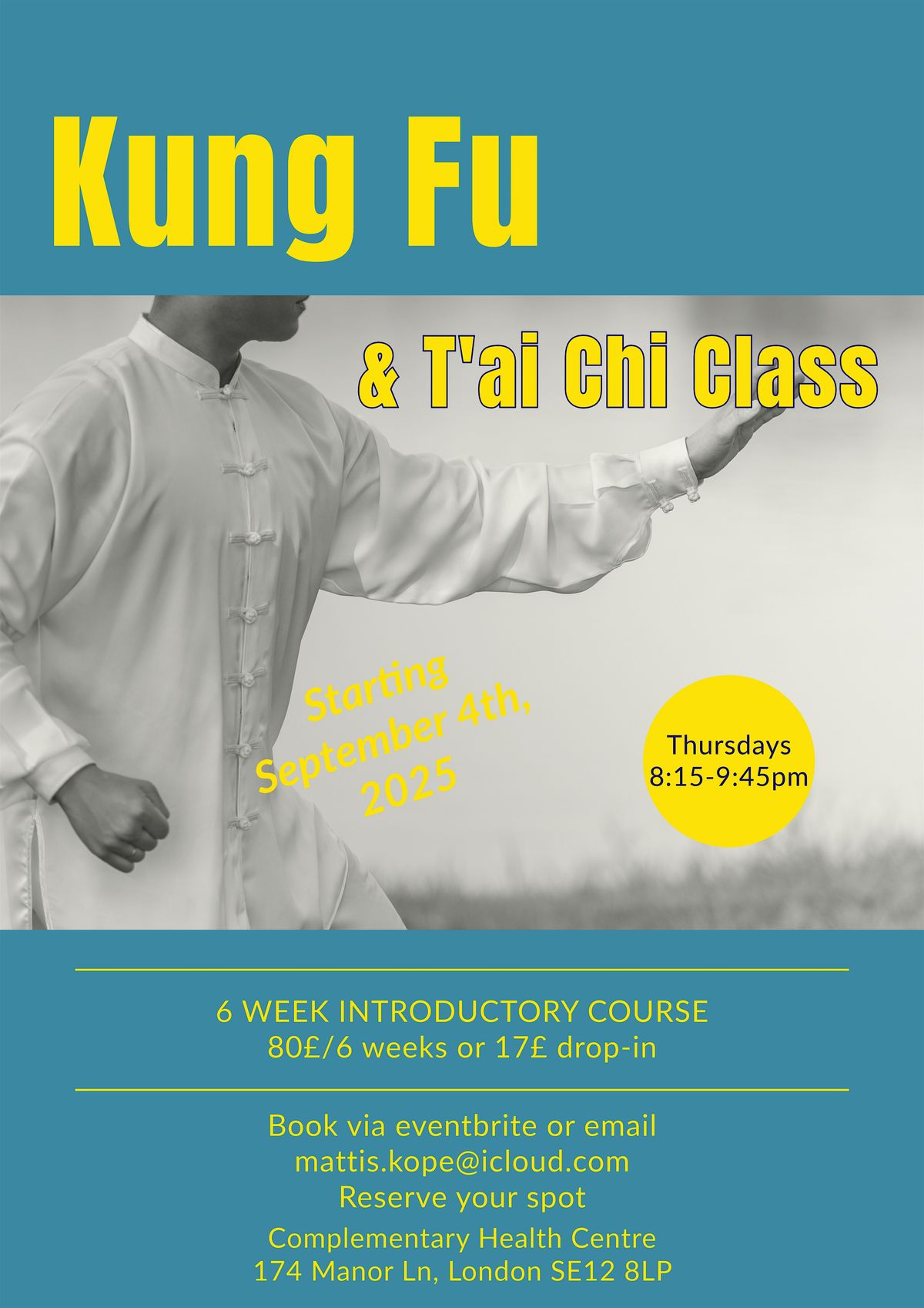 Kung Fu and Tai Chi class