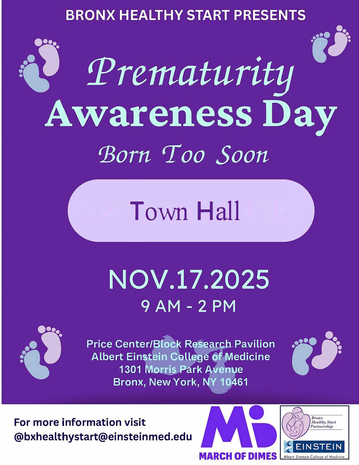 Prematurity Awareness Born Too Soon Town Hall