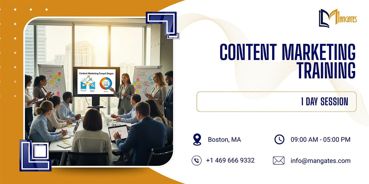 Content Marketing Training: 1 Day Session in Boston, MA