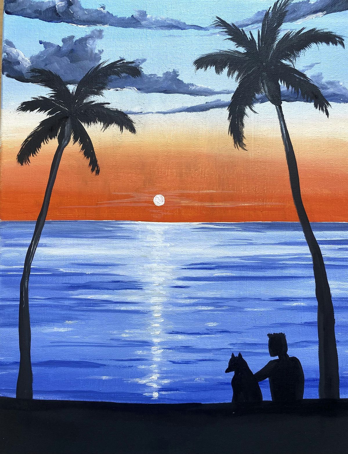 Best Friends Paint and Sip night in Costa Mesa!Taco night!