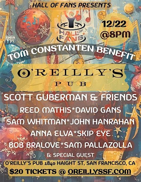 TOM CONSTANTEN BENEFIT | SCOTT GUBERMAN & FRIENDS + SPECIAL GEUST