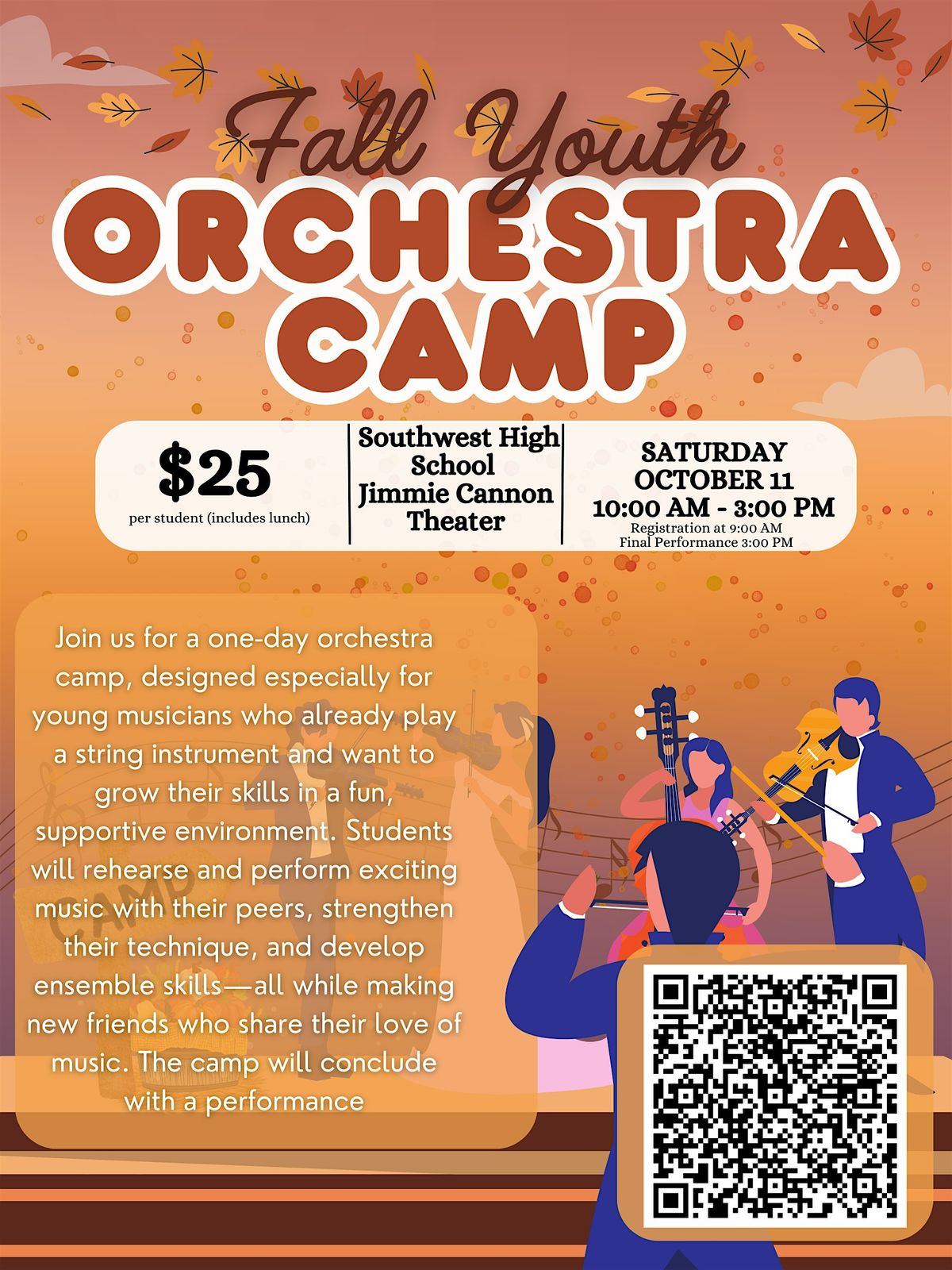 SHS Chamber Orchestra Fall Orchestra Camp