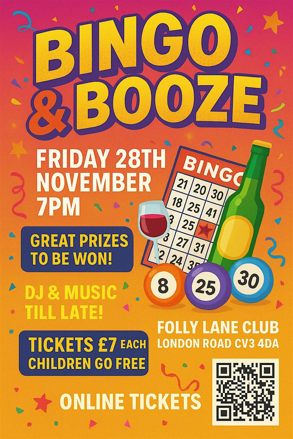 Folly Lane Club introduces Bingo & Booze