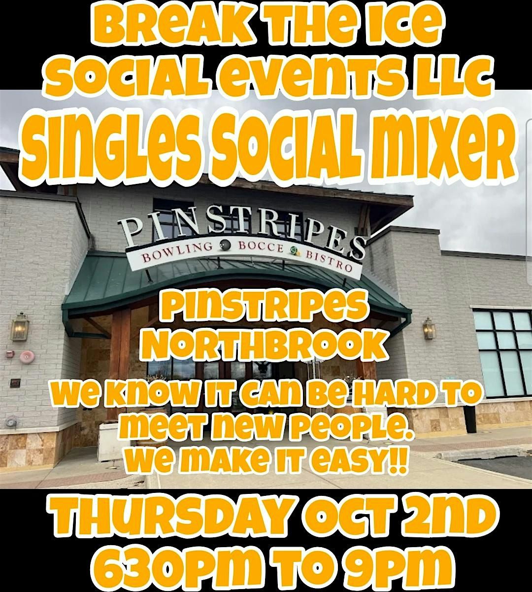 Singles Social Mixer Northbrook Pinstripes