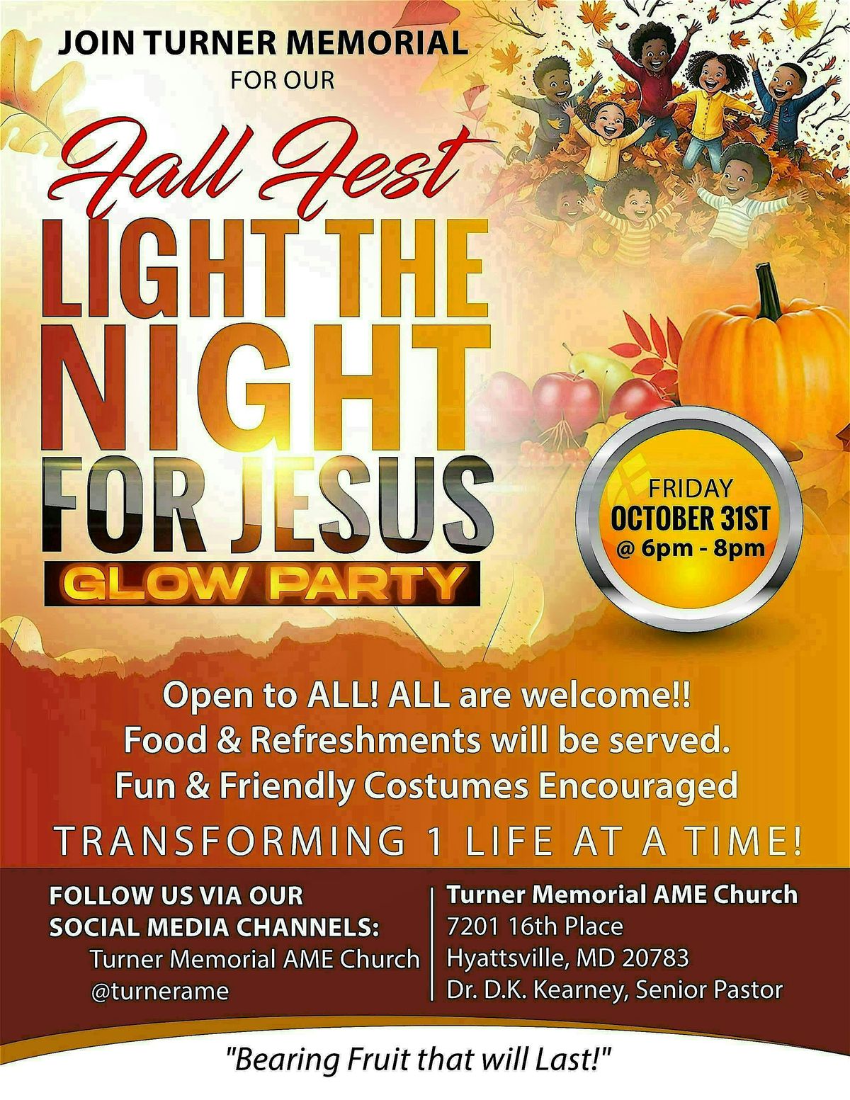 2025 Fall Fest: Light the Night for Jesus Glow Party