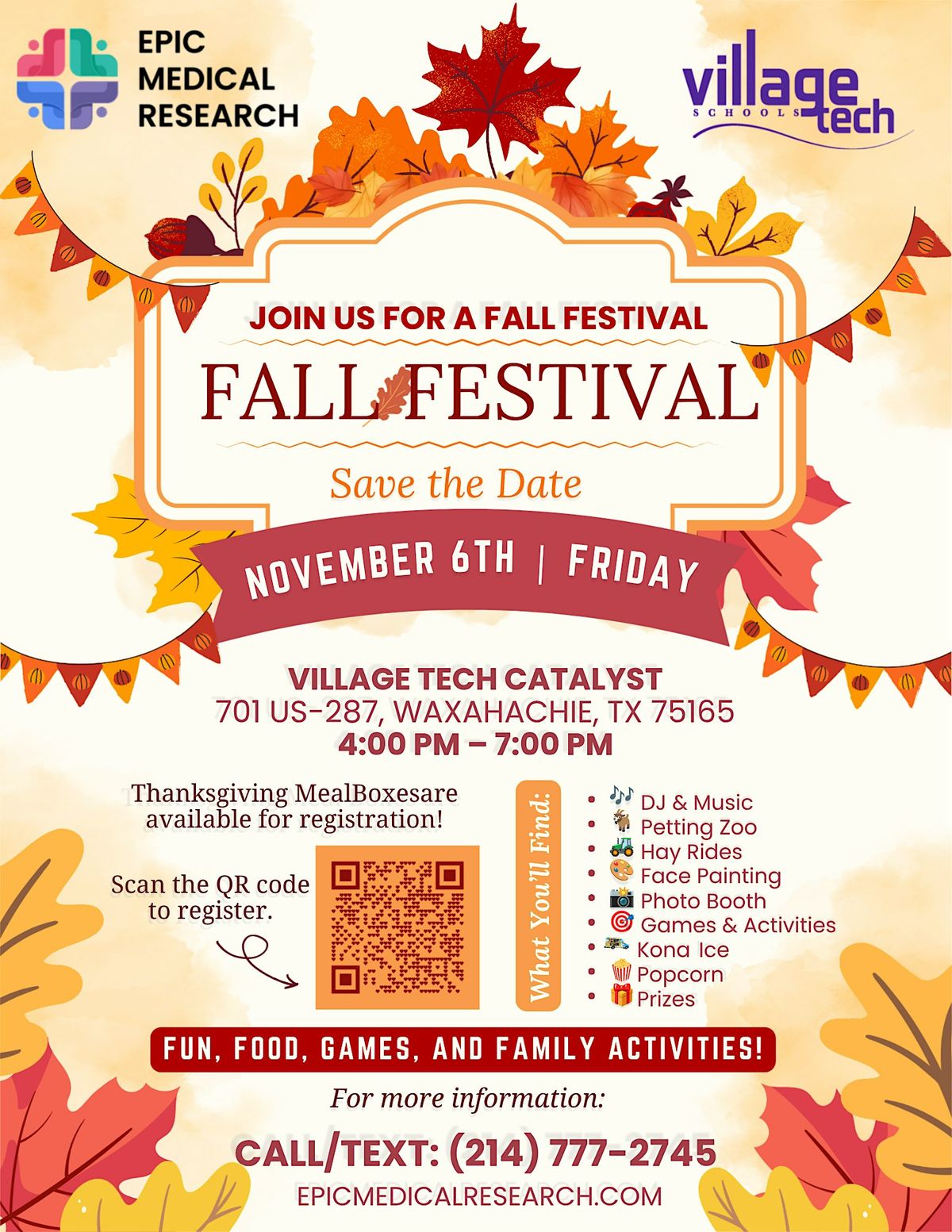 Fall Festival- Waxahachie Tx. at Village Tech Catalyst, waxahachie on ...