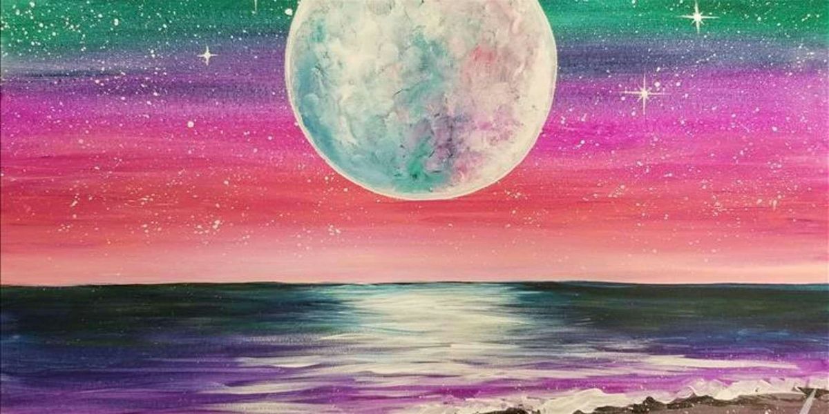 Seaside Twilight Moonlight - Paint and Sip by Classpop!\u2122