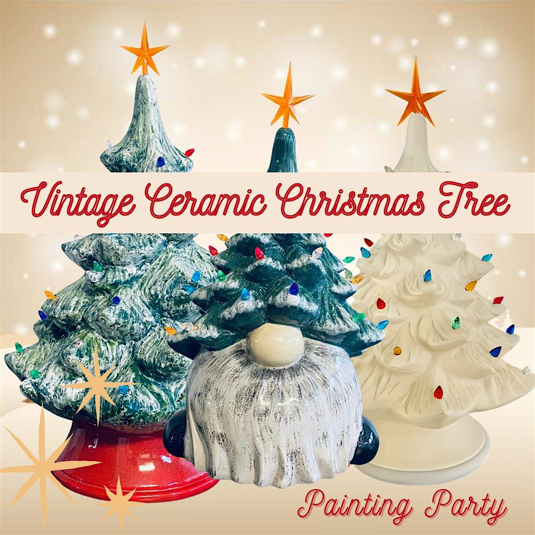 Vintage Ceramic Christmas Tree Painting - Westminster