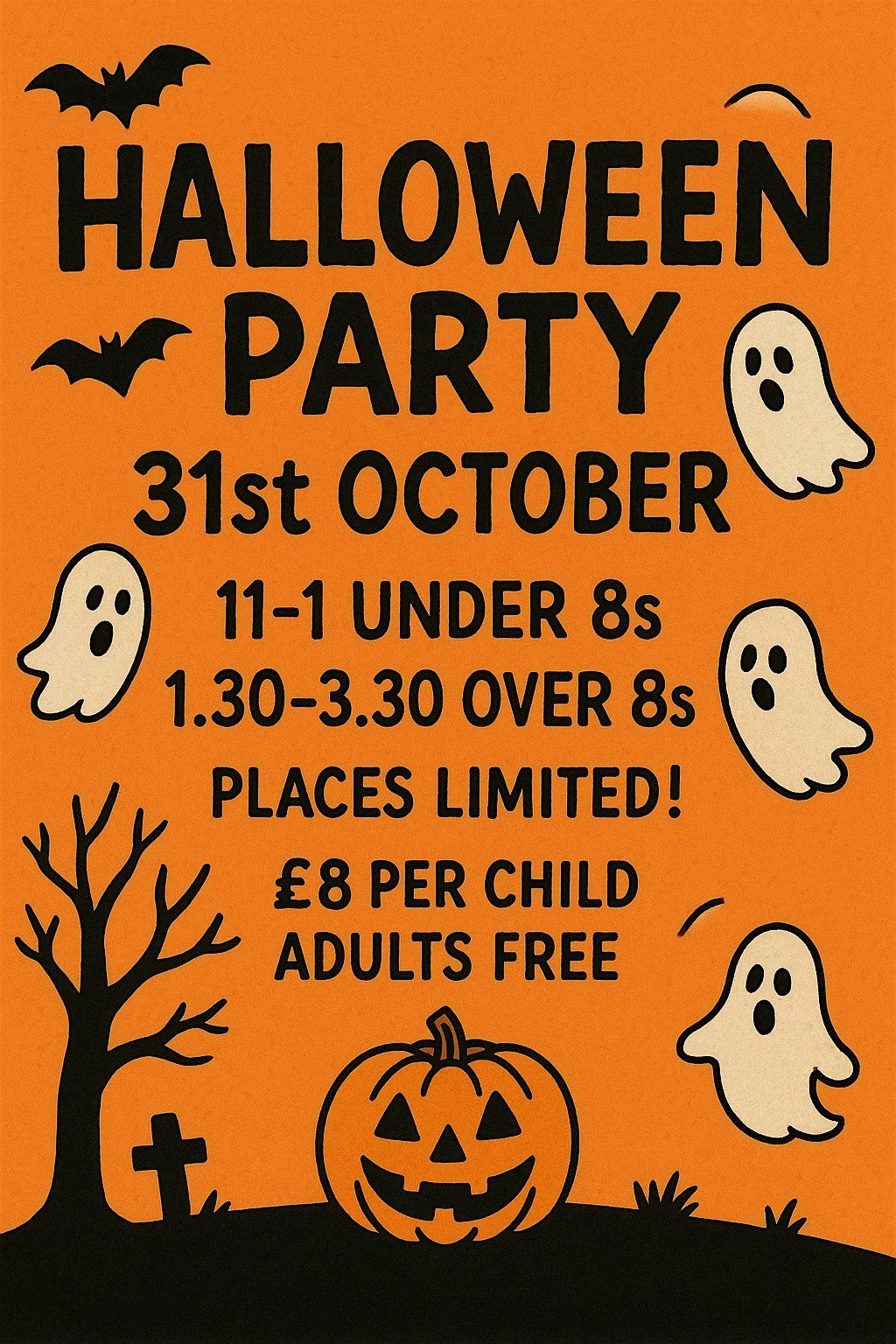 Halloween Party under 8s