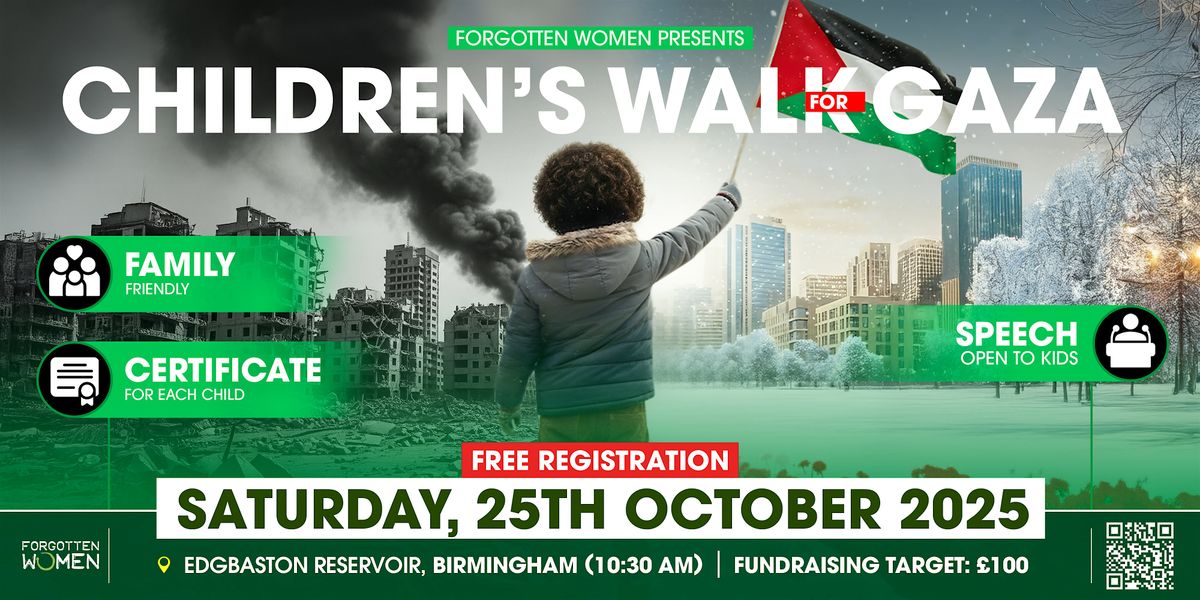 Children's Walk for Gaza Palestine in Birmingham