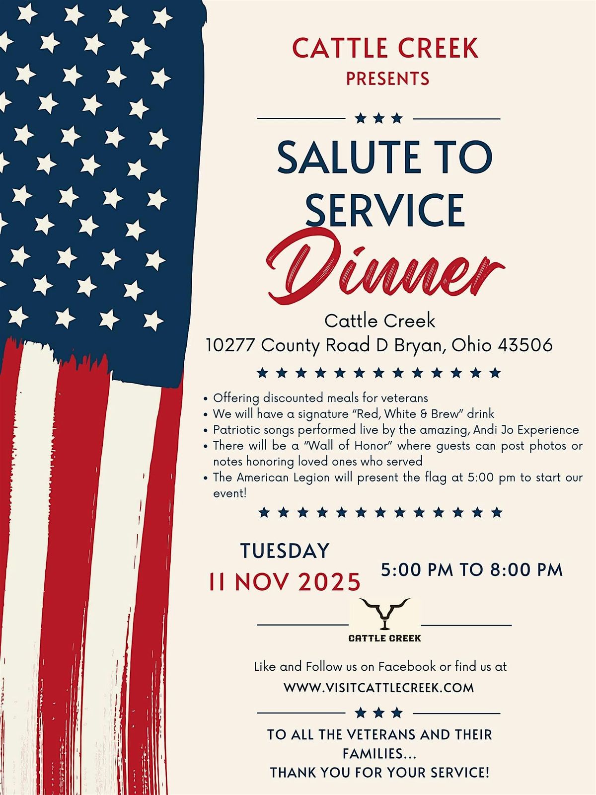 Salute to Service Veterans Dinner