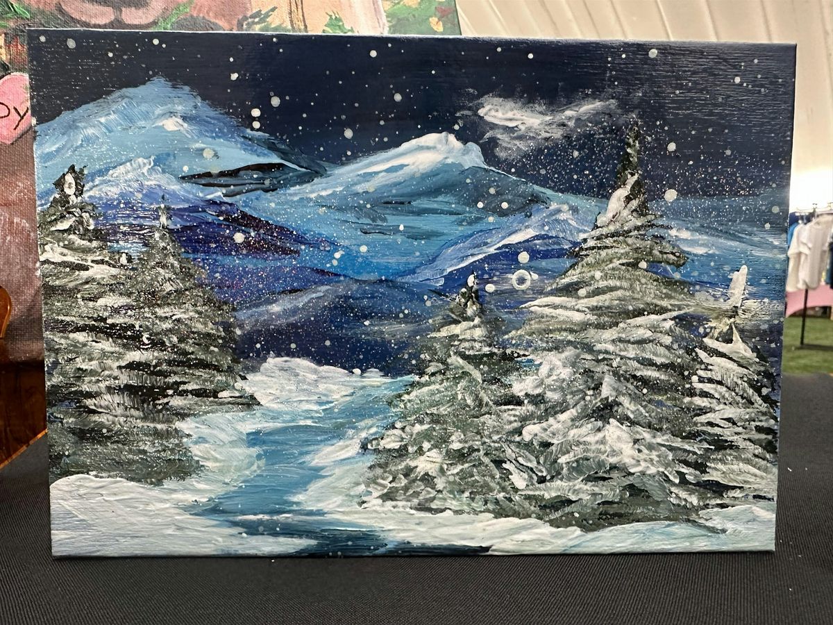 Winter Evergreen Painting Class - Pick your surface!