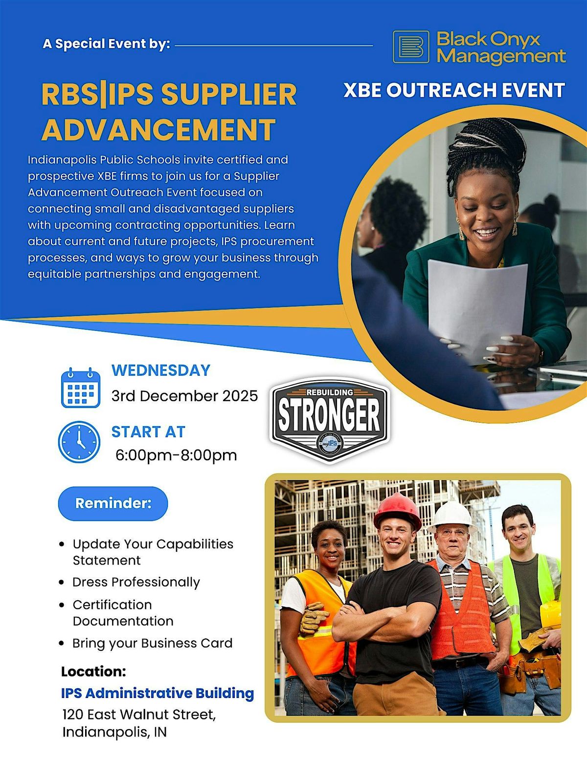 IPS|RBS Supplier Advancement XBE Outreach Event