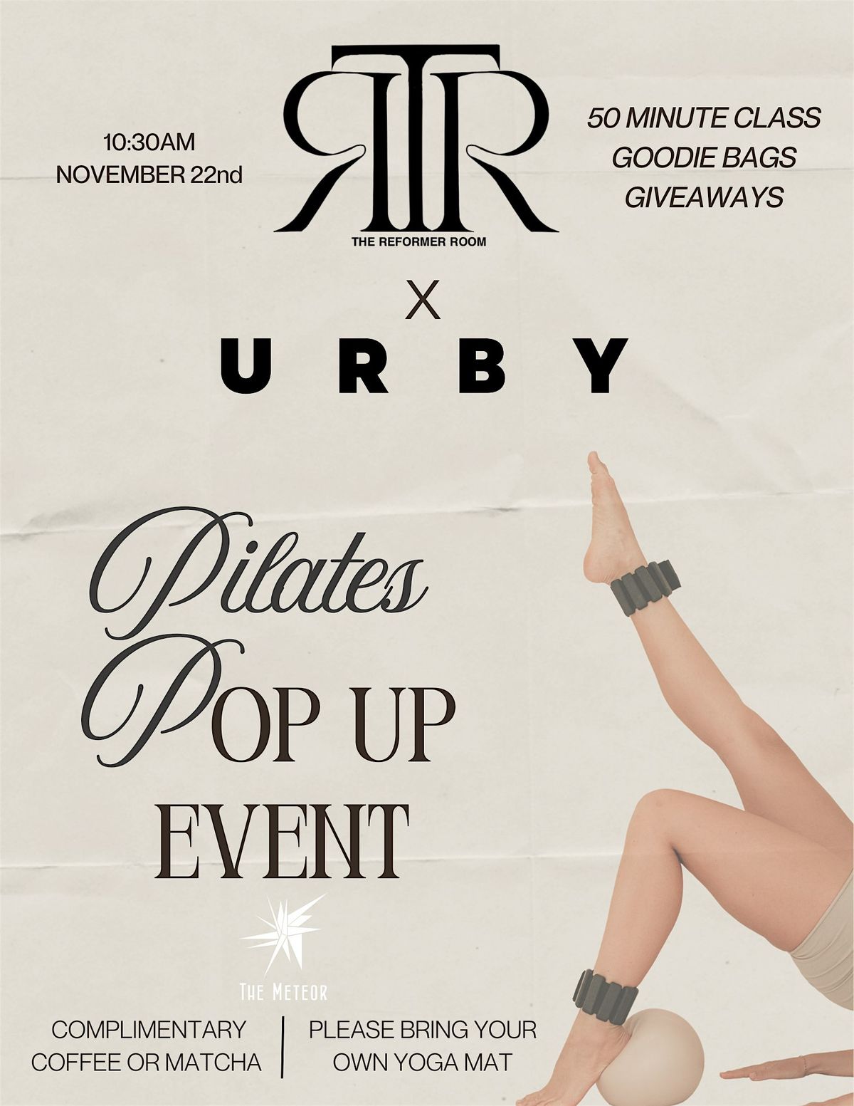 Pilates pop-up at Dallas Urby