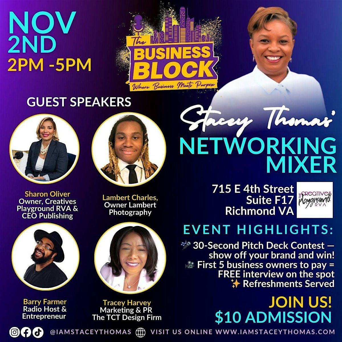 Stacey Thomas NETWORKING MIXER  for The Business Block