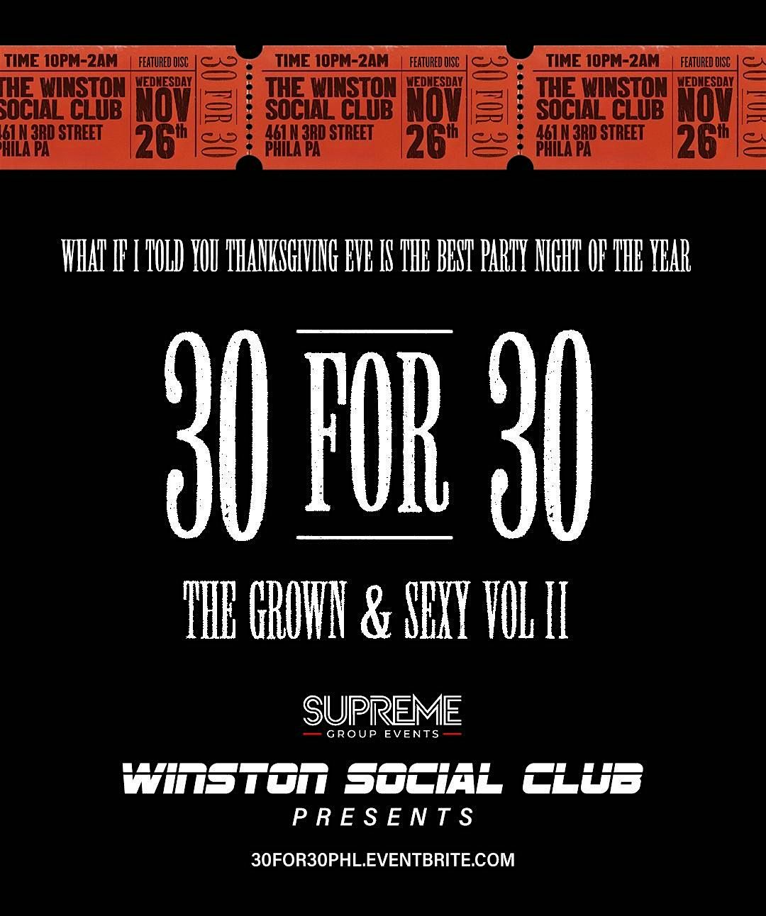 30 For 30-Thanksgiving Eve: Vol #2